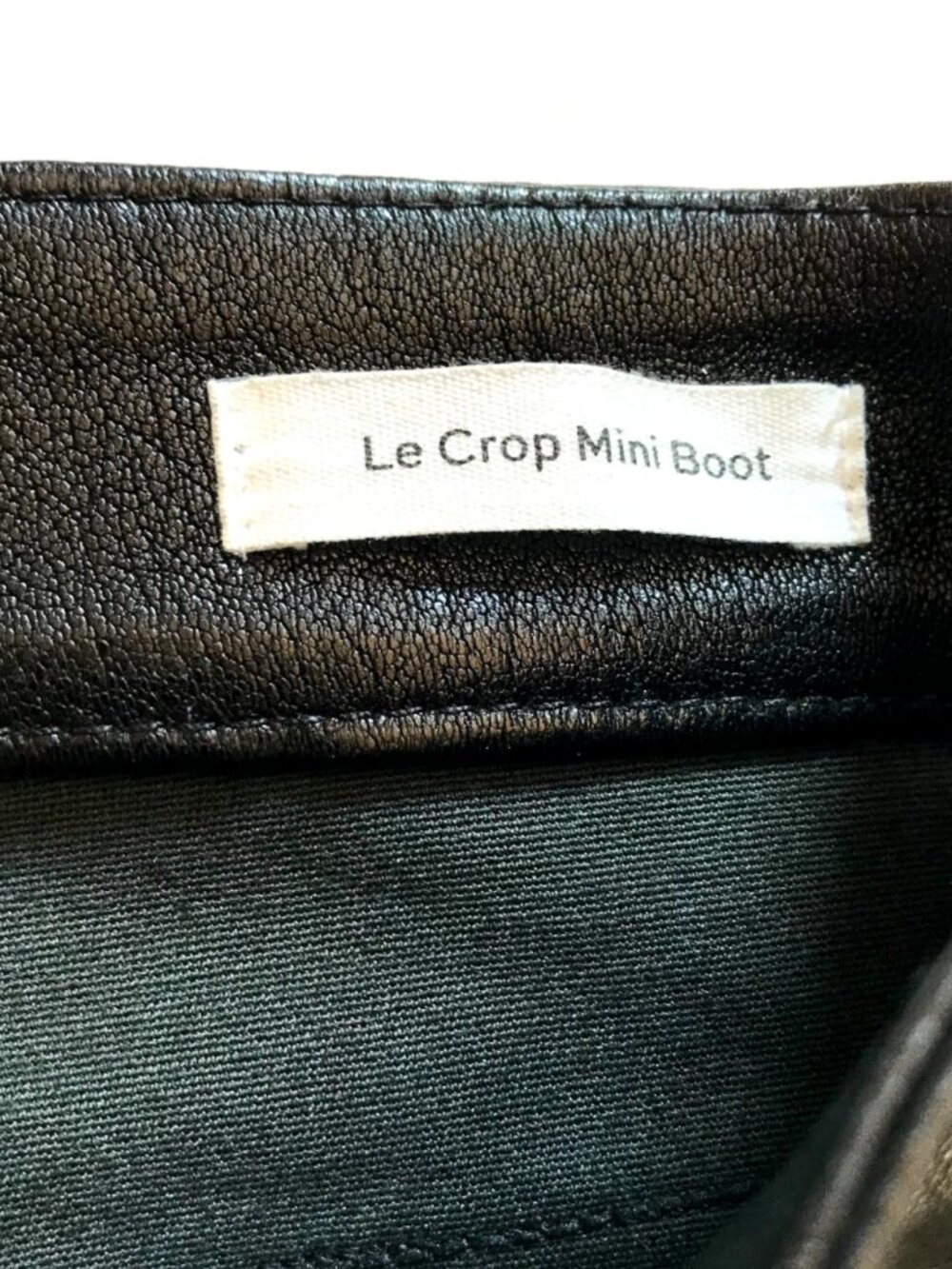 Frame Le Crop Mini Boot Leather Pants Womens 26 Black High Rise Waist Stretch - Picture 8 of 15